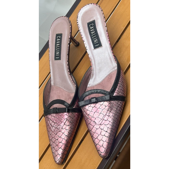 Cavallini Womens Pointy Toe Pink Slip On Heel 9B Pink - Picture 2 of 10